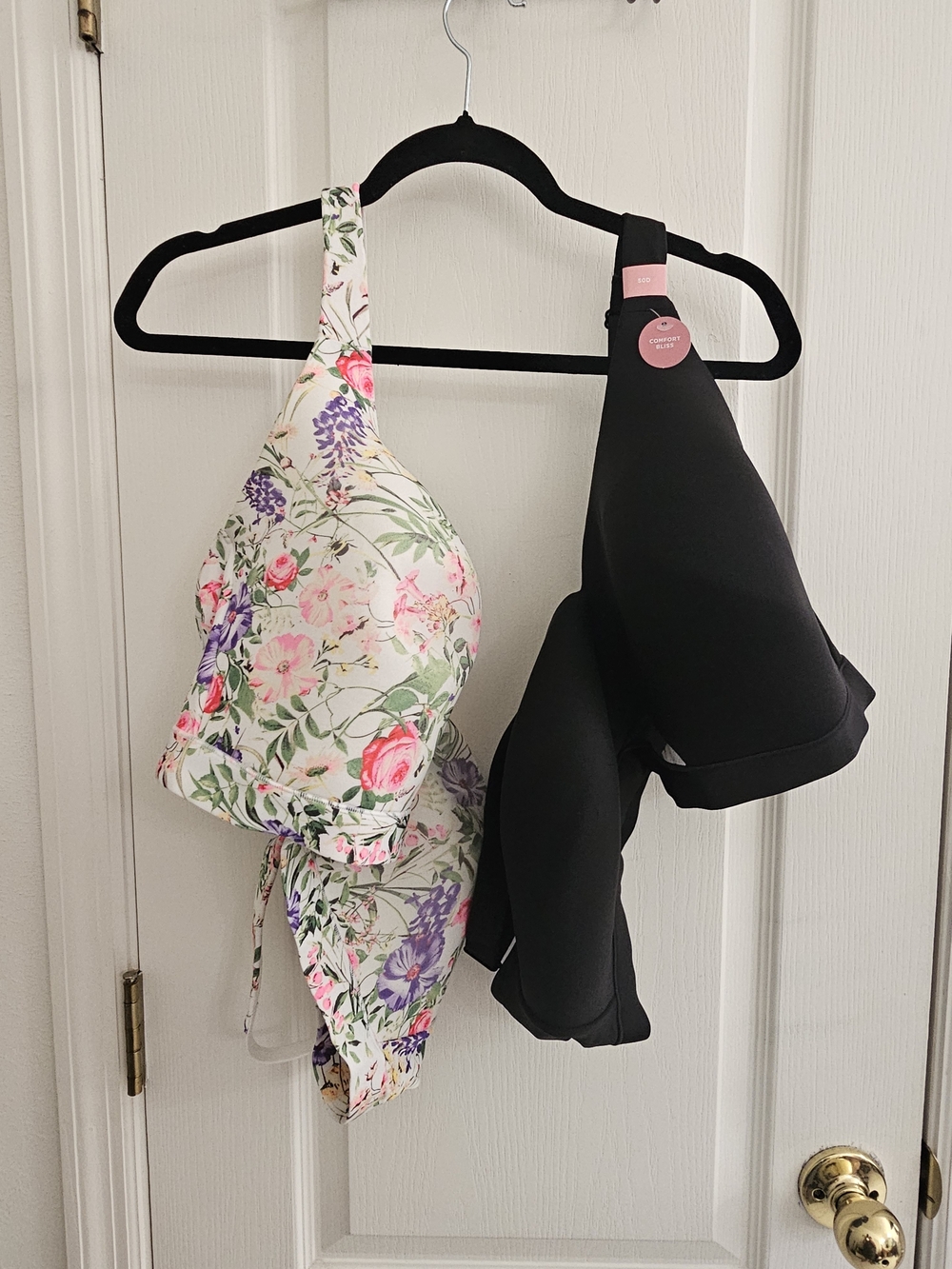 Cacique Floral & Black Convertible Bra Bundle 50D